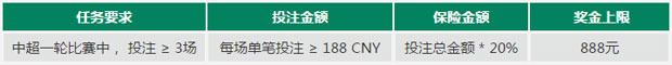 走地皇中超新赛季20%保险金